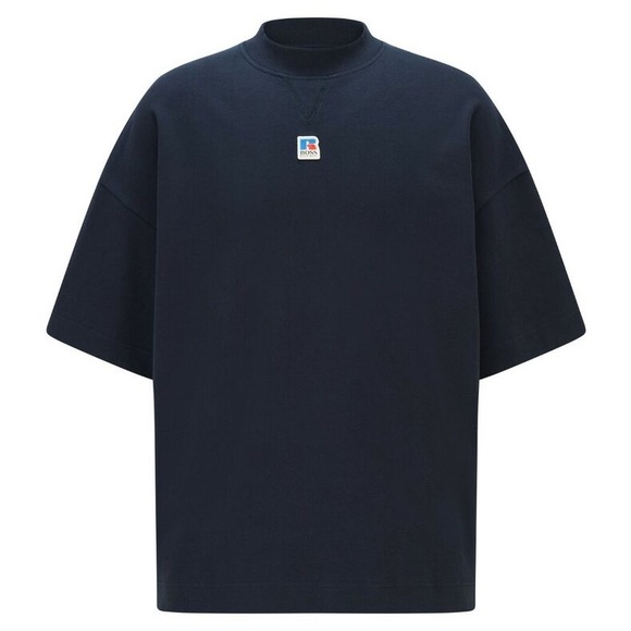 Hugo Boss BOSS X Russell Athletic logo boxy Navy T-shirt Small - Picture 2 of 4